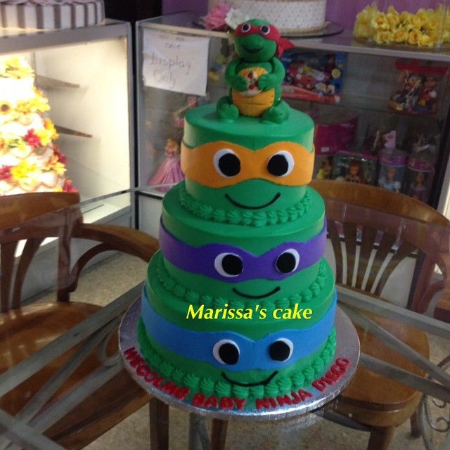 Ninja Turtle Baby Shower Cake