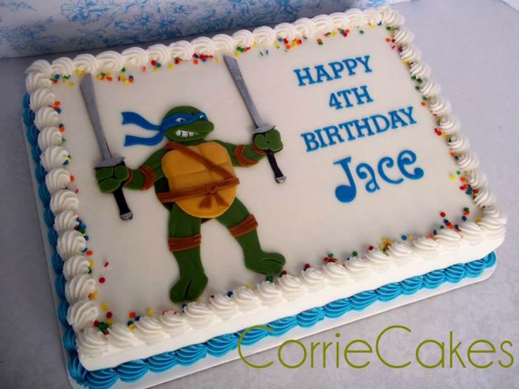 Ninja Turtle Sheet Cake