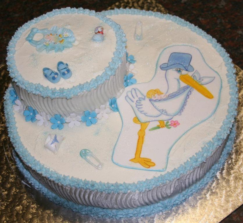 One Layer Baby Shower Cakes