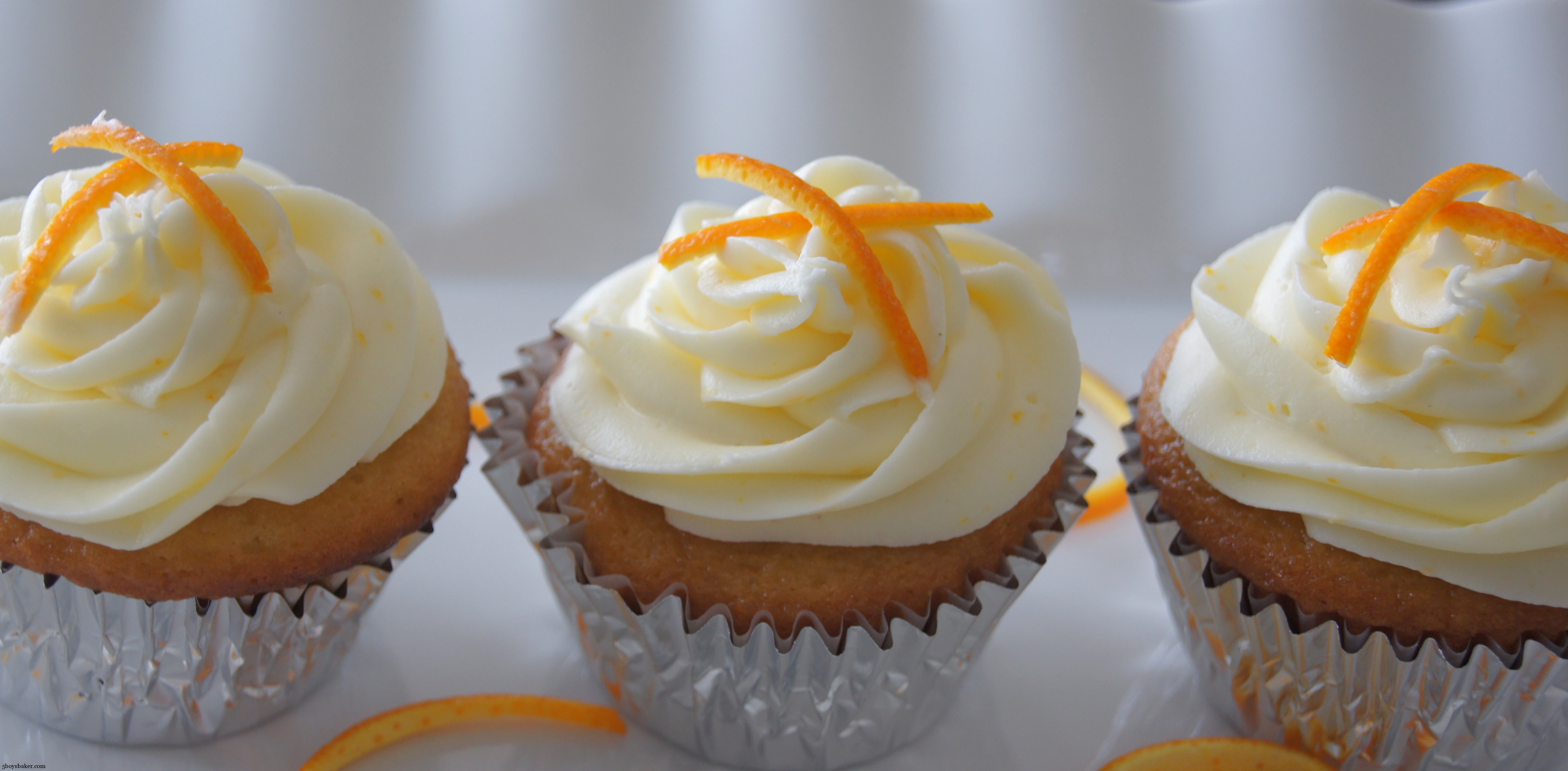 Orange Cupcakes with Cream Cheese Frosting