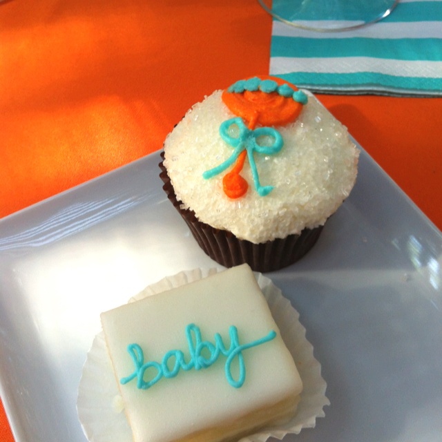 Orange & Turquoise Baby Shower Salt