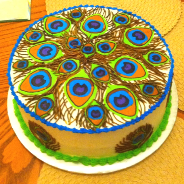 Peacock Birthday Cake