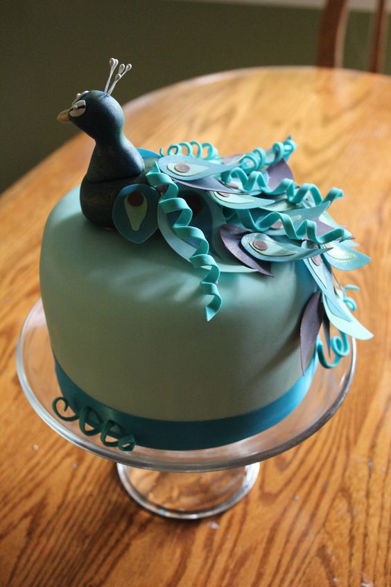 Peacock Birthday Party Cake