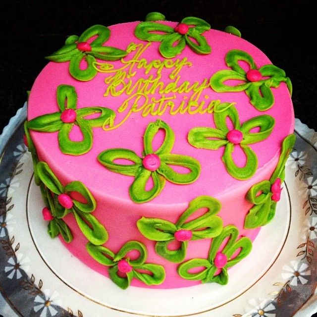 Pink and Green Cake