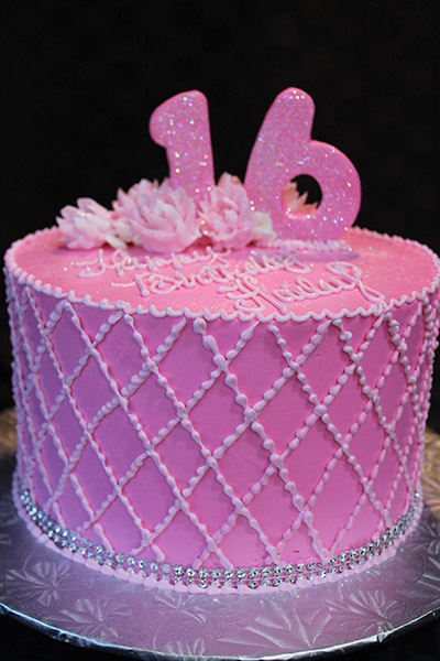 Pink Sweet 16 Cake