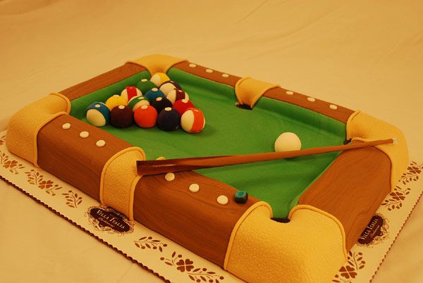 Pool Table Birthday Cake