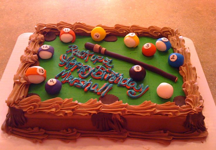 Pool Table Cake Happy Birthday