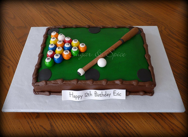 Pool Table Cake