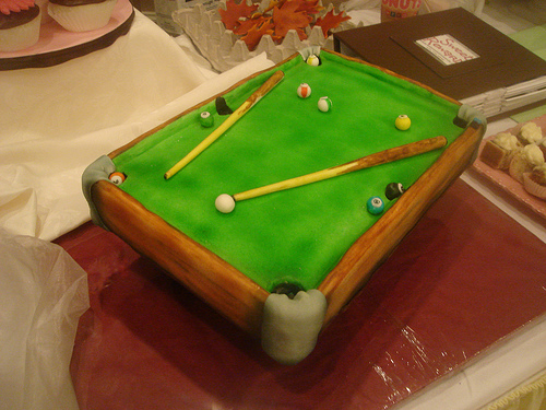 Pool Table Cake