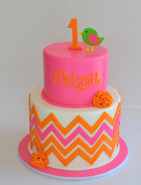 Pumpkin First Birthday Cake