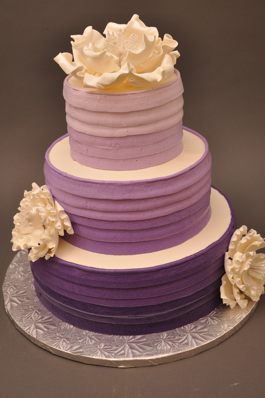 Purple Ombre Wedding Cake