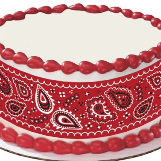 Red Bandana Cake Decorations