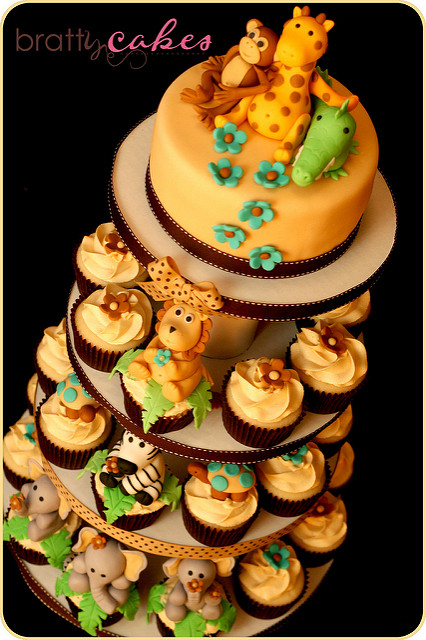 Safari Baby Shower Cupcakes