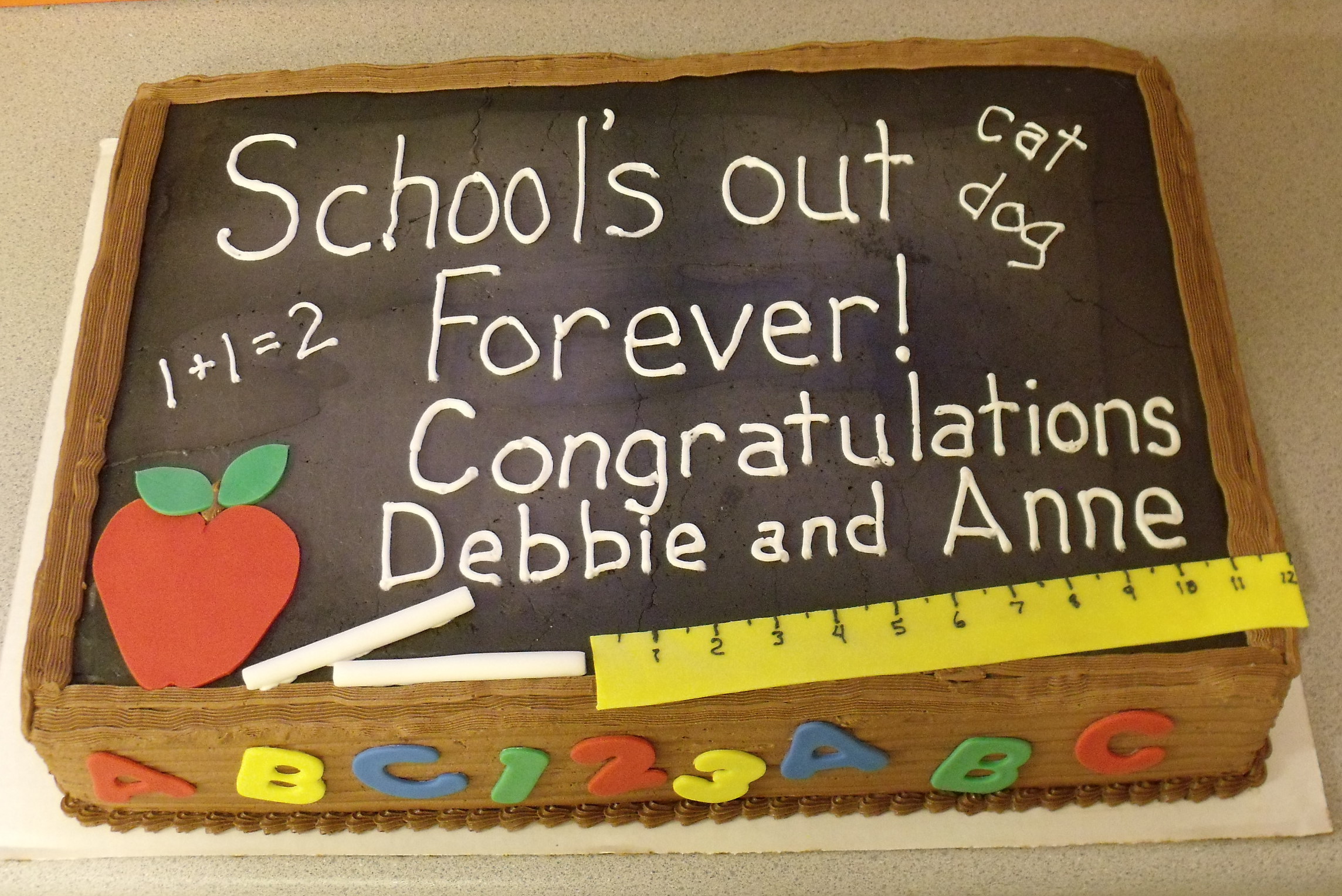 School Retirement Cake Ideas