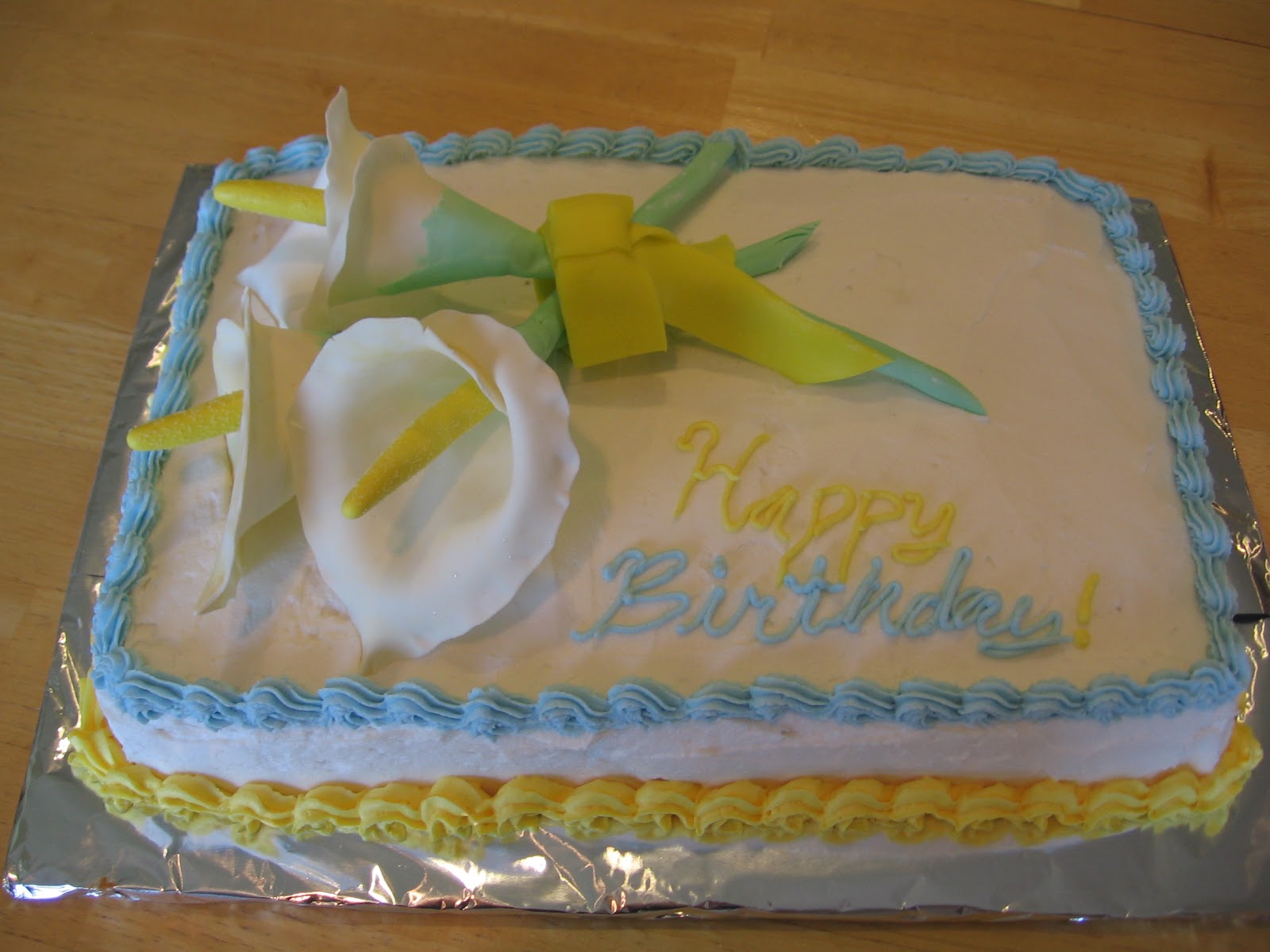 Sheet Cakes with Calla Lilies