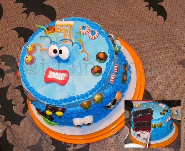 Silly Monster Birthday Themed Cake