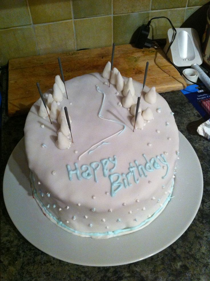 Skiing Birthday Cake