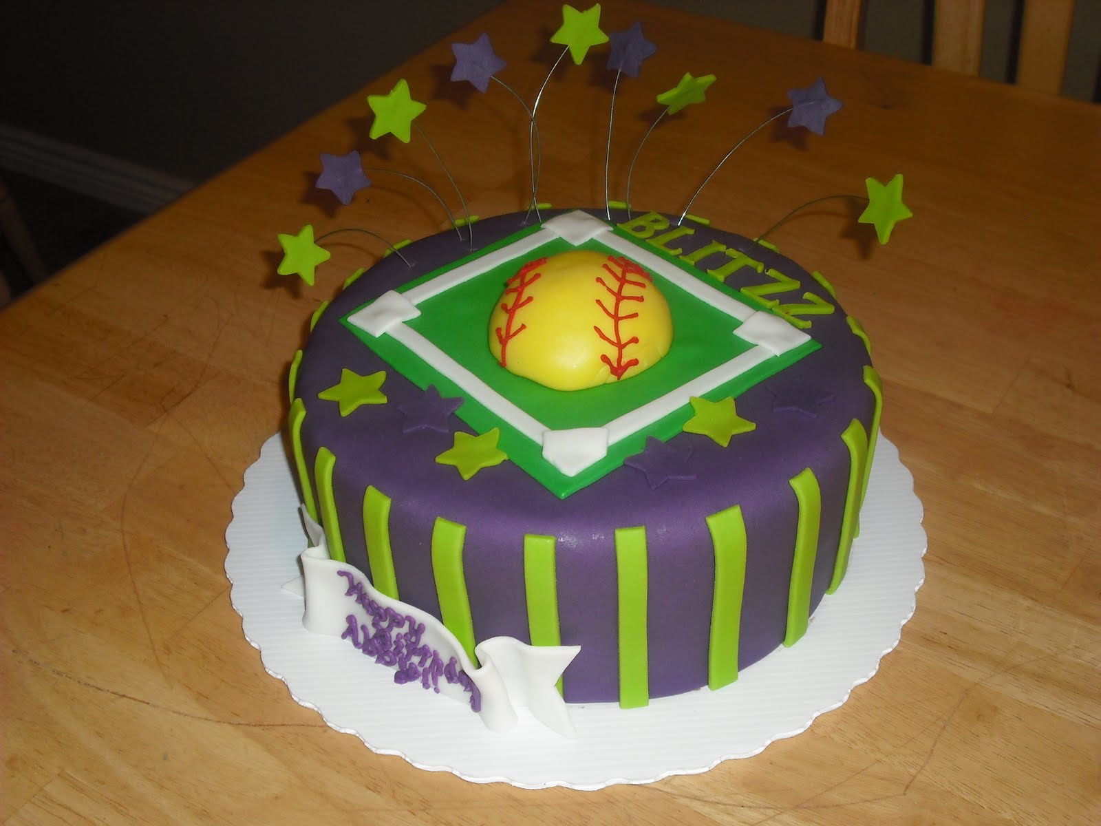 Softball Birthday Cake