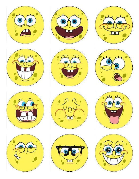 Spongebob Cupcake Toppers