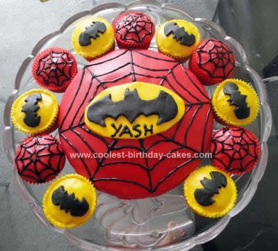 8 Photos of Homemade Superhero Birthday Cakes