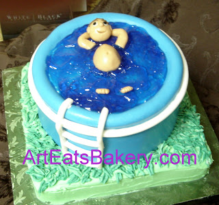 Swimming Pool Birthday Cake