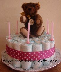 Teddy Bear Diaper Cake Instructions