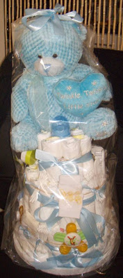 Teddy Bear Diaper Cake Instructions