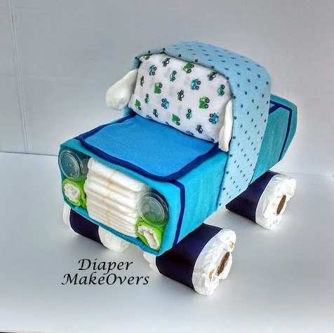 Truck Diaper Cakes for Boys