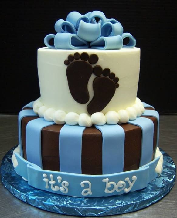 Two Tier Baby Shower Cake