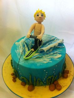 Water Skiing Birthday Cake