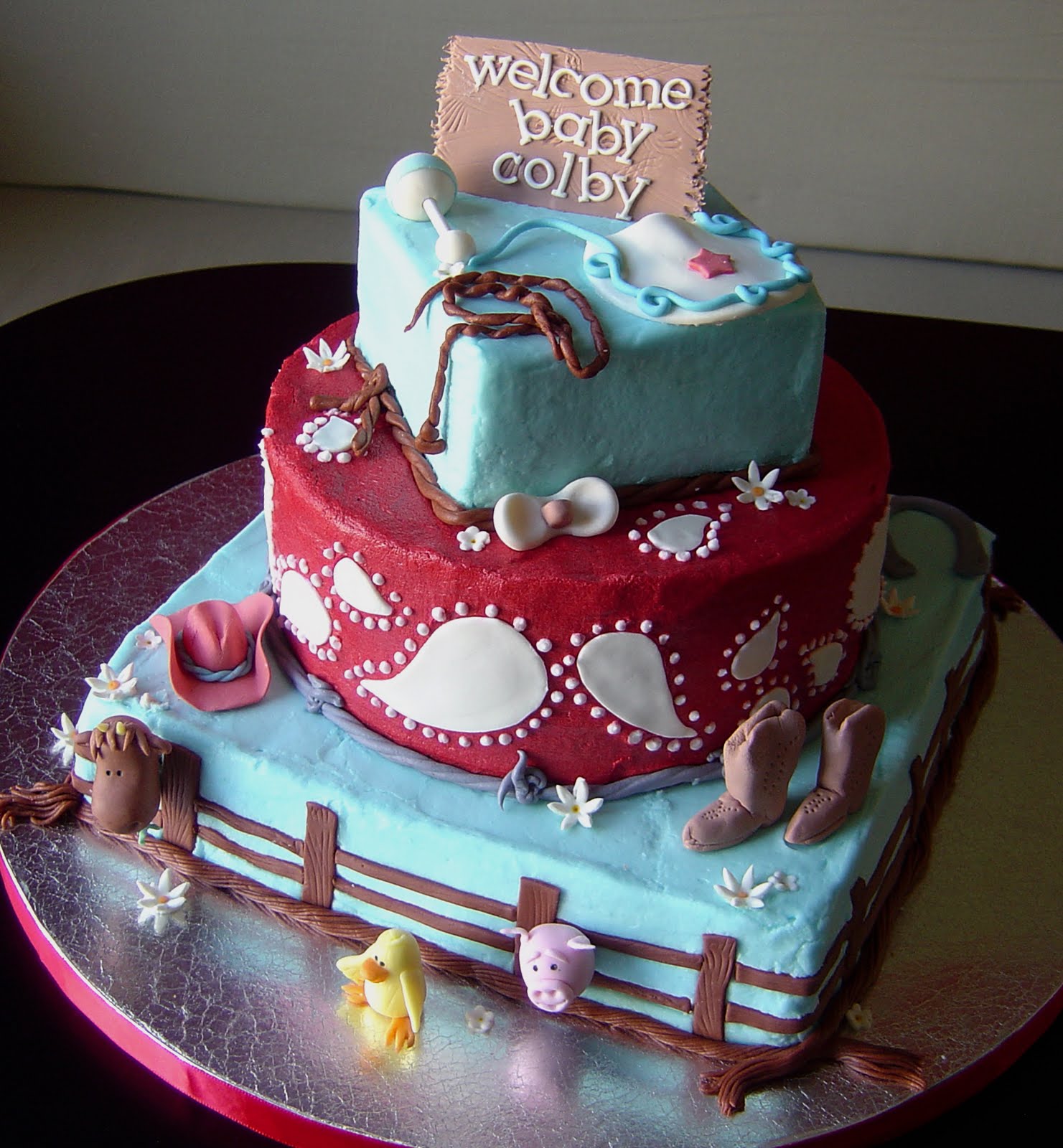 Western Baby Shower Cake