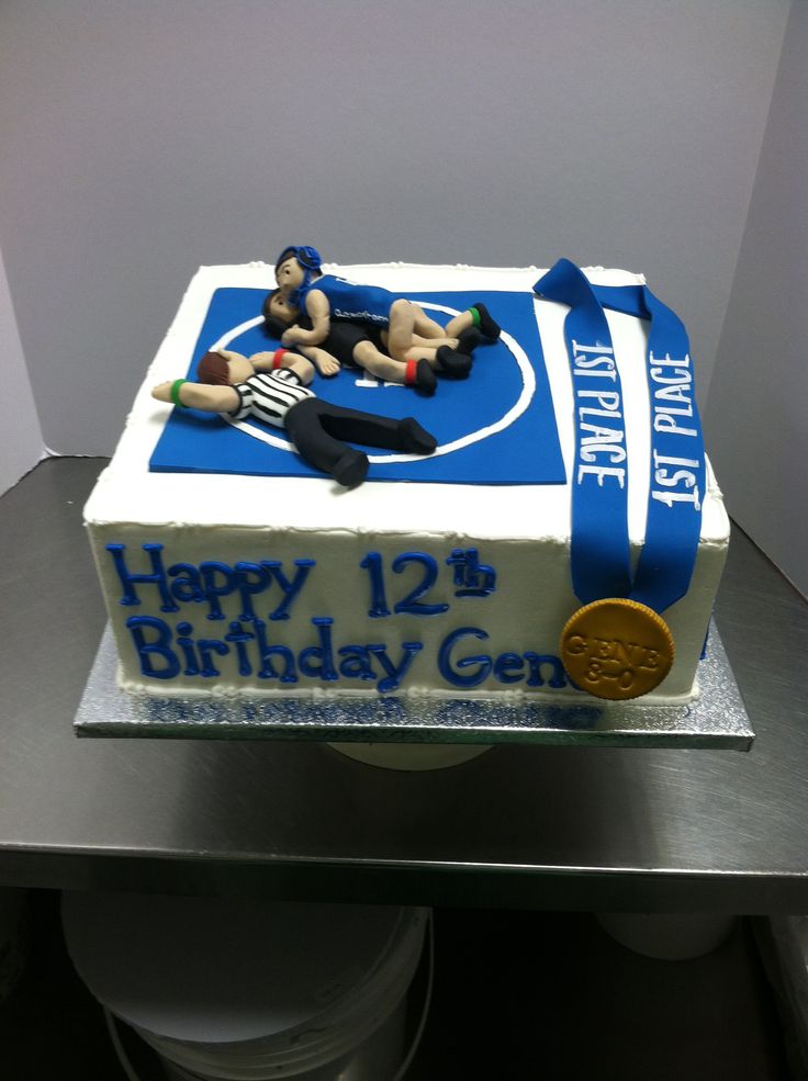 Wrestling Birthday Cake