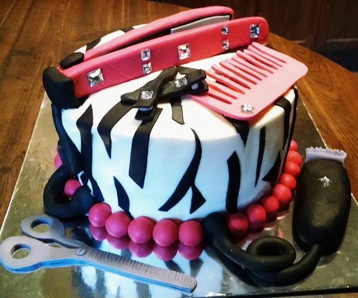 10 Hair Stylist Bling Birthday Cakes Photo Barber Birthday Cake