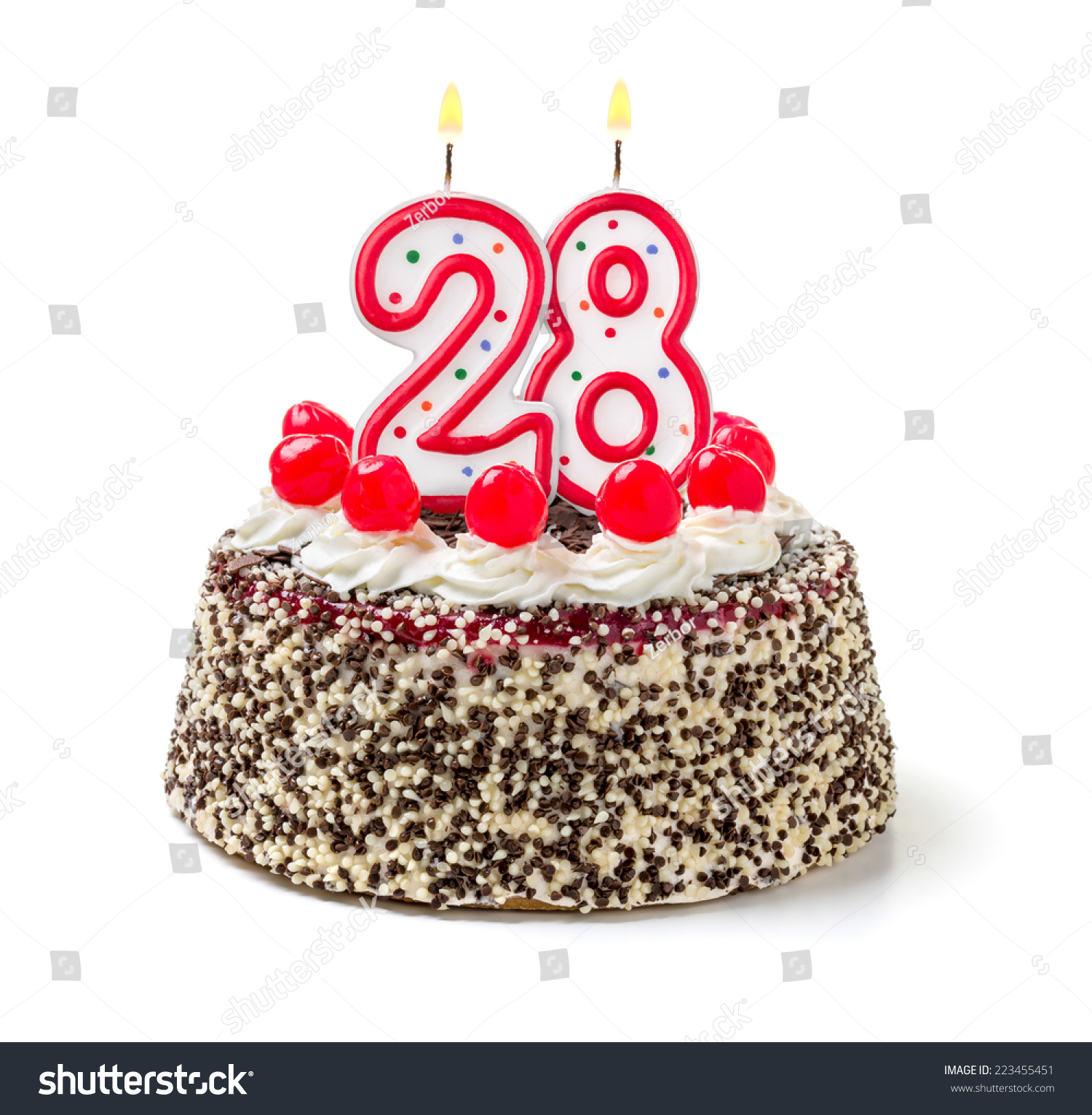 28 Birthday Cake Candle Images