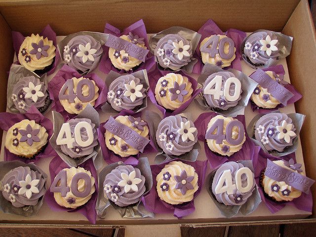 40th Birthday Cupcake Ideas