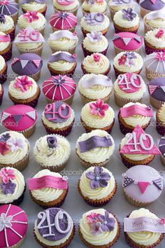 40th Birthday Cupcakes