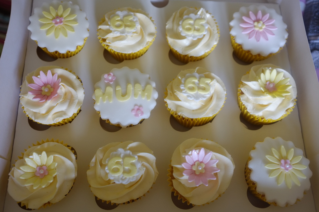 65th Birthday Cupcake Cake