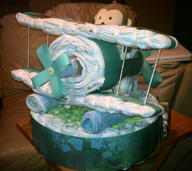 Airplane Baby Shower Diaper Cake