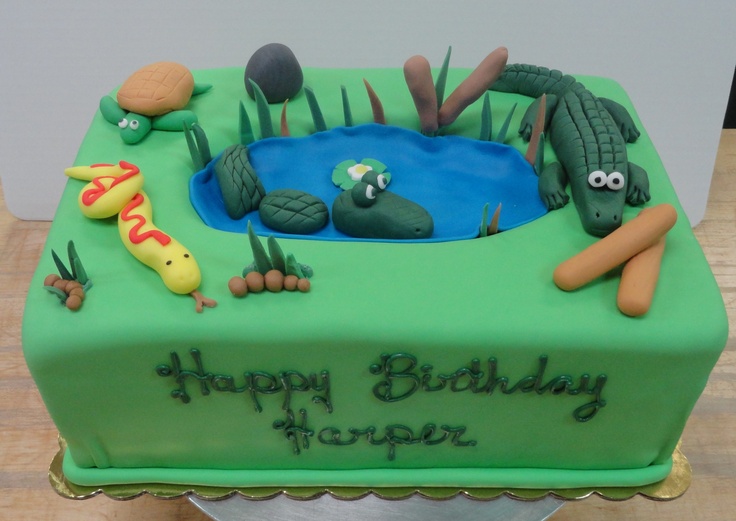 11 Photos of Croc Alligator Birthday Cakes