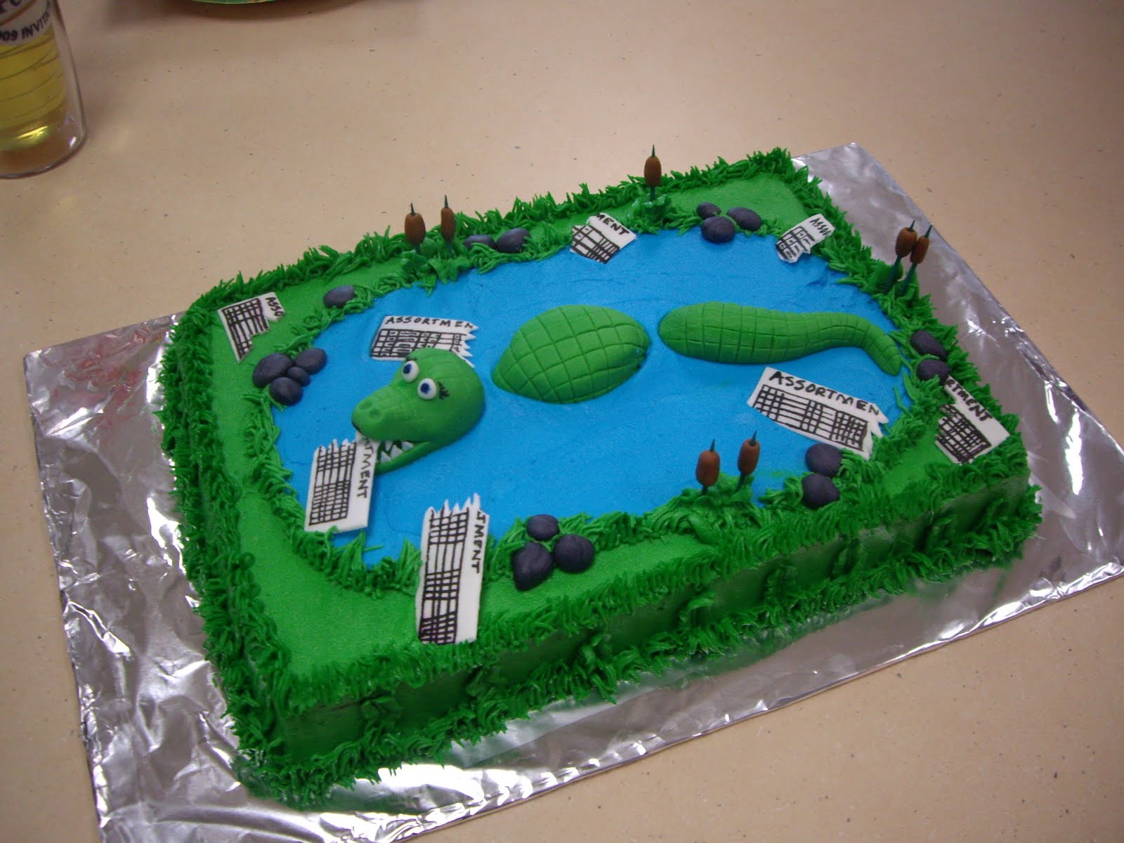 Alligator Birthday Cake