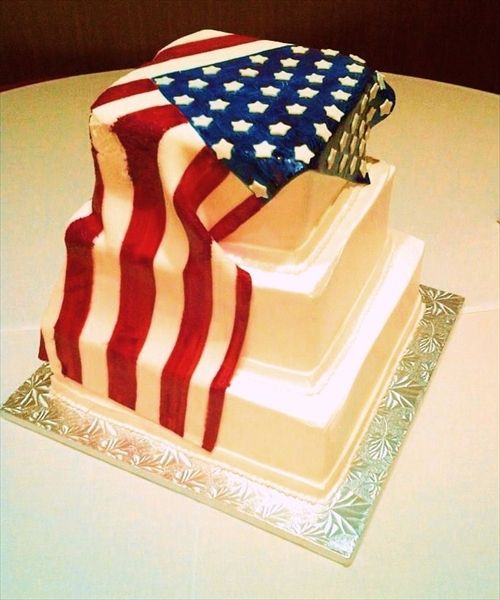 American Flag Wedding Cake