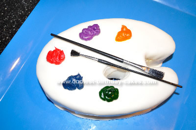 Artist Palette Birthday Cake