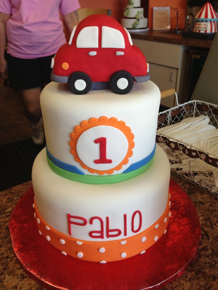 Baby Boy Car Cake