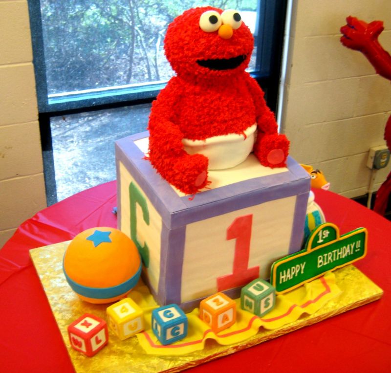 Baby Elmo Birthday Cake