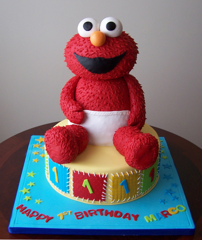 Baby Elmo Birthday Cake