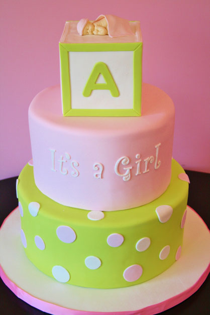 Baby Shower Cakes with Blocks