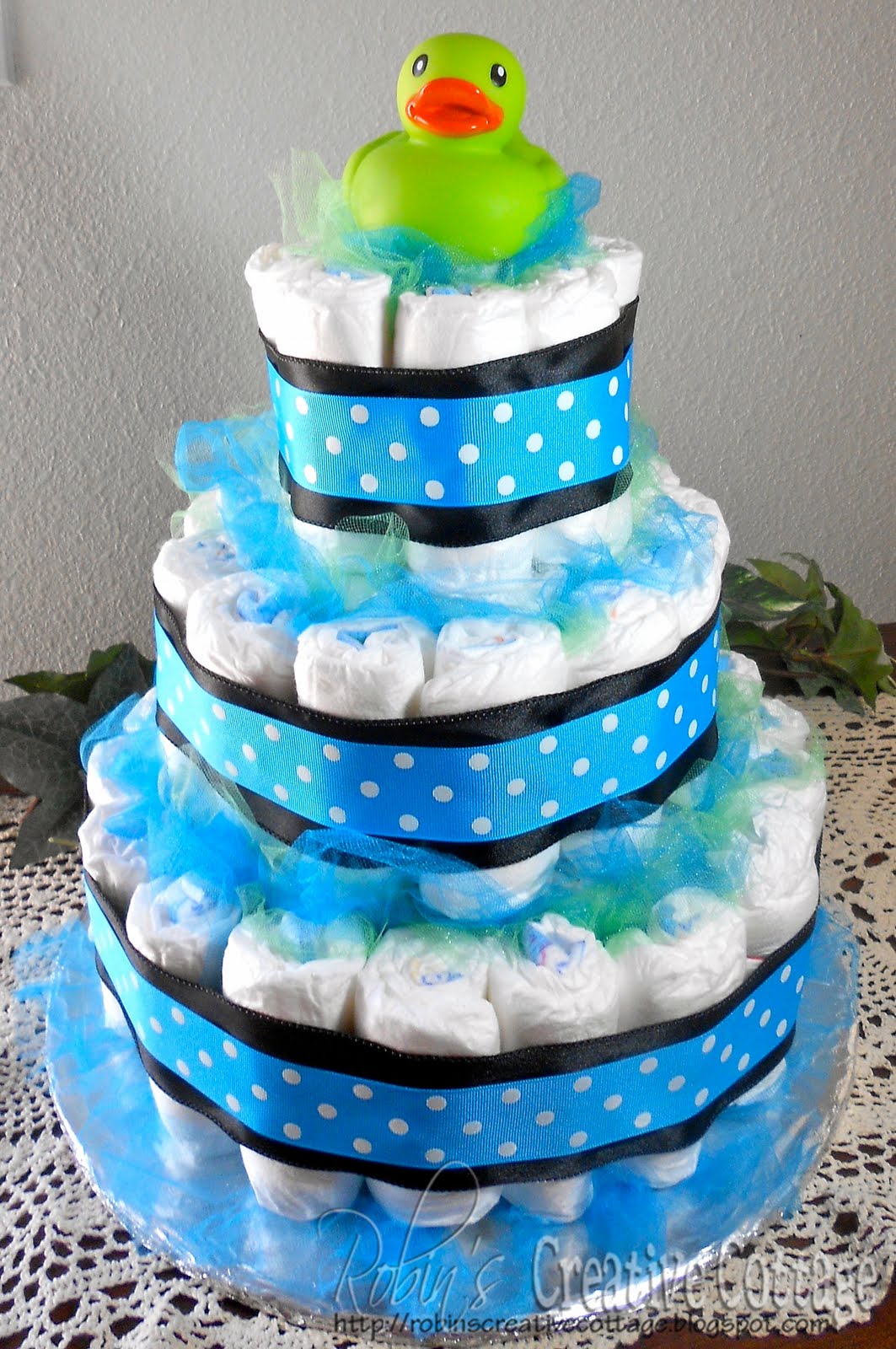 5 Photos of Baby Shower Square Diaper Cakes