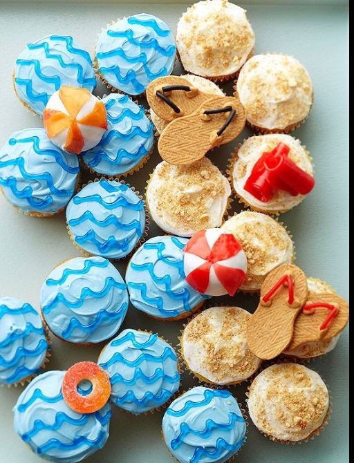 Beach Party Cupcake Idea