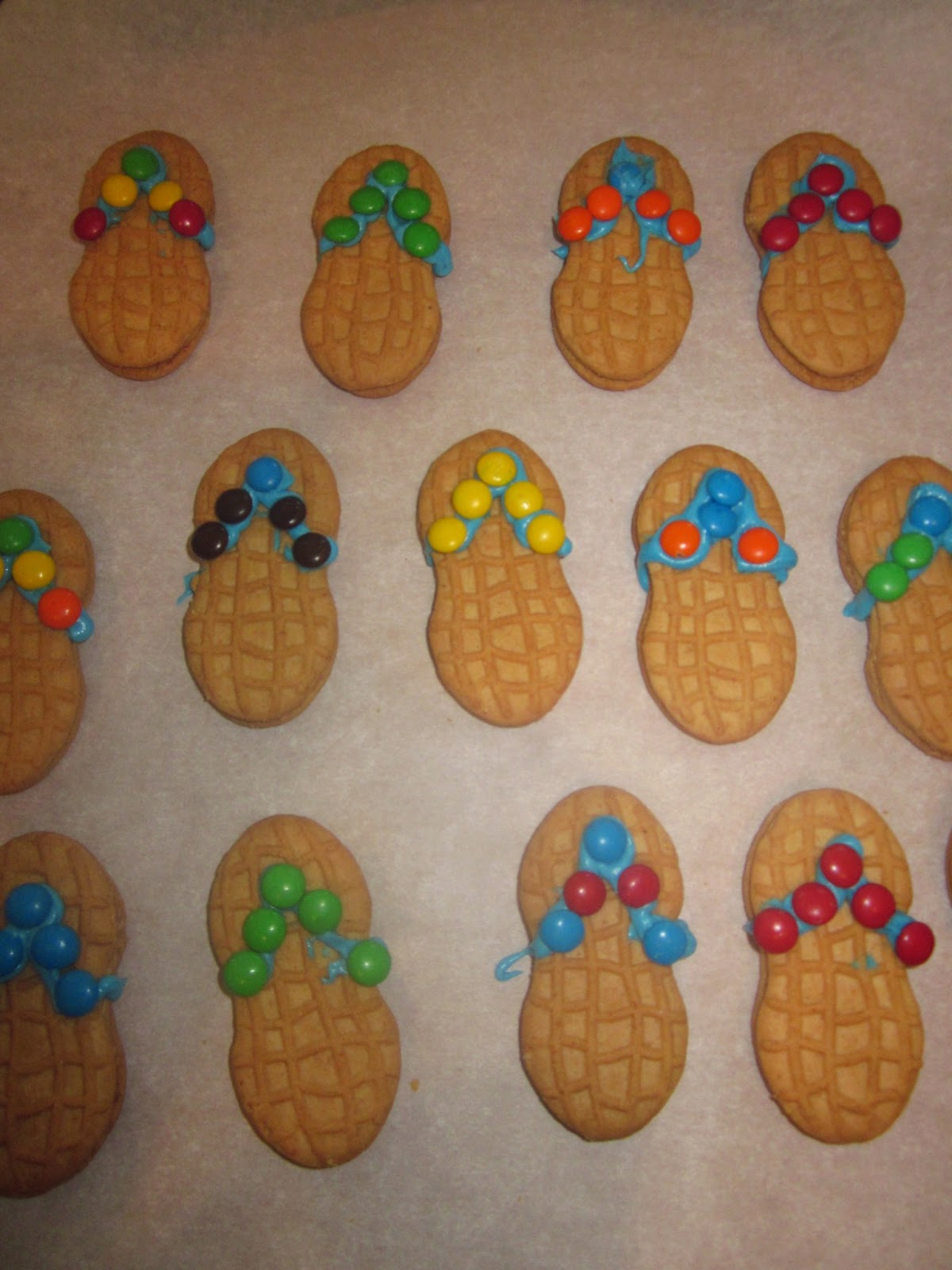 Beach Party Flip Flop Cookies