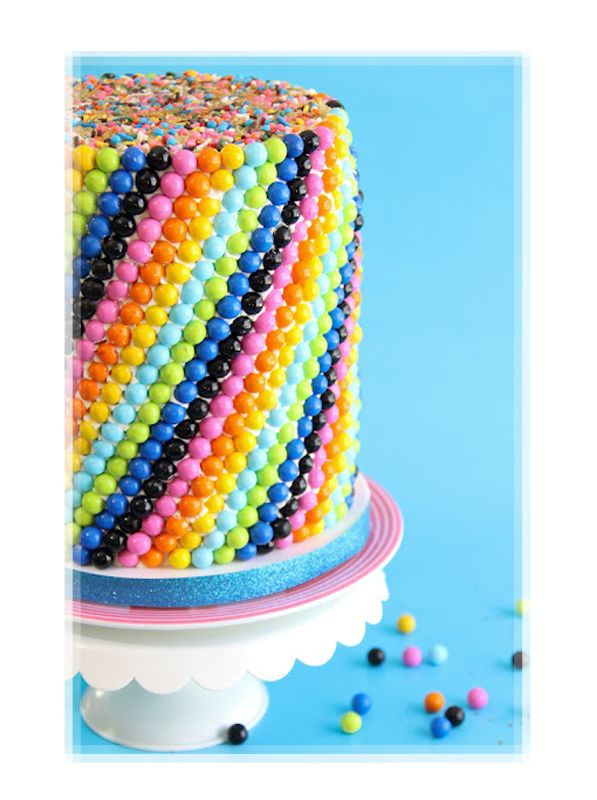 Beautiful Colorful Birthday Cake